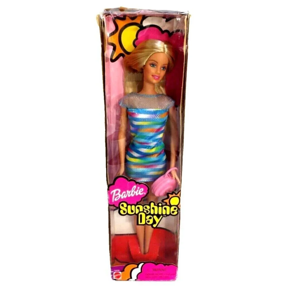 BARBIE Sunshine Day doll vintage MATTEL 2001 WEARING BEAD BLAST DRESS & NO BOOTS
